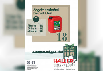 Türchen 18. Sägekettenhaftöl Biosynt Oest