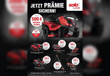 Wechselprämie bei solo by AL-KO: Jetzt alten Mäher in Rente schicken und bis zu 500 € sparen